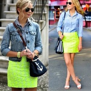 Jcrew embroidered skirt